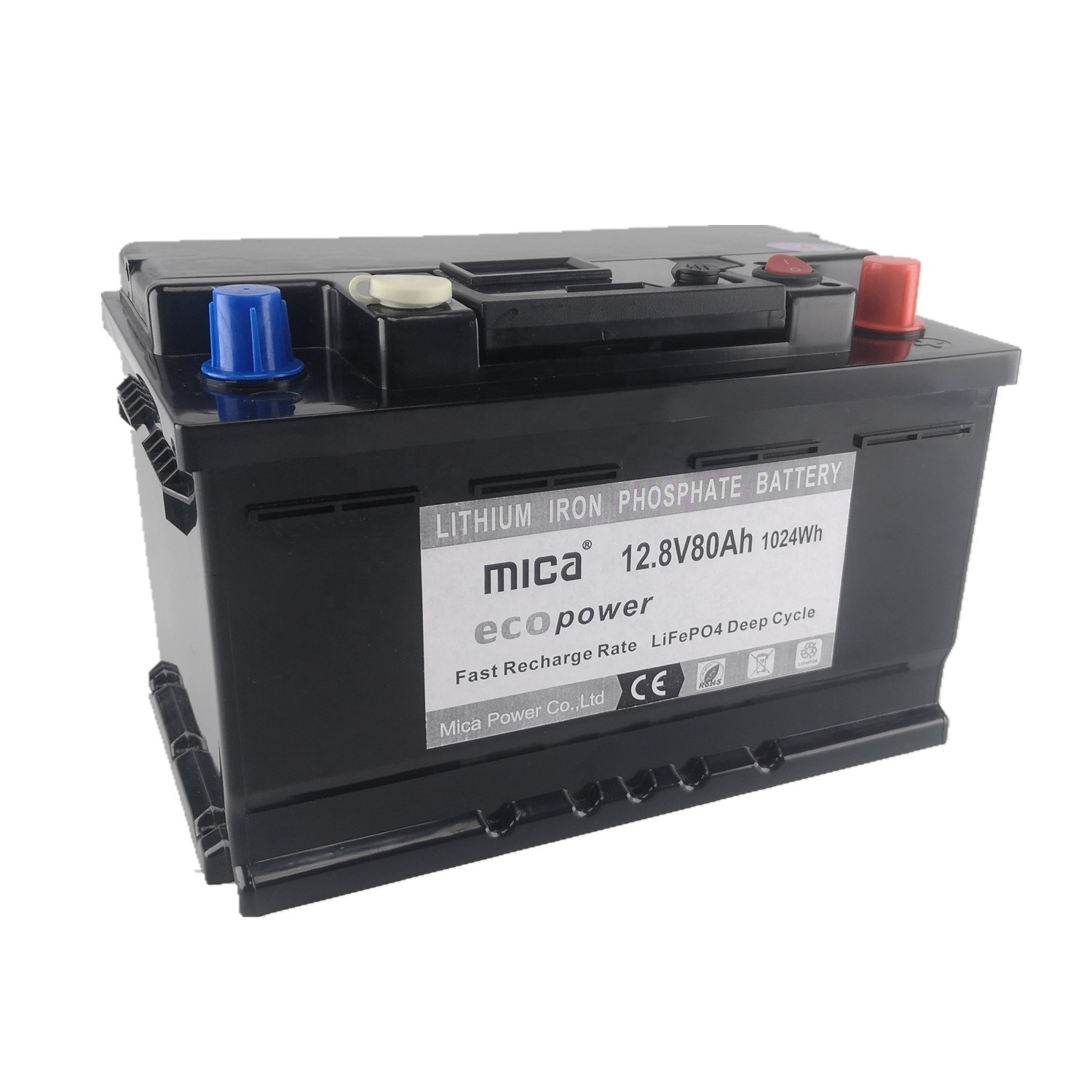 High Performance 12V 80ah 1kwh Deep Cycle Rechargeable Lithium-Ion Battery Motorcycle Battery for RV