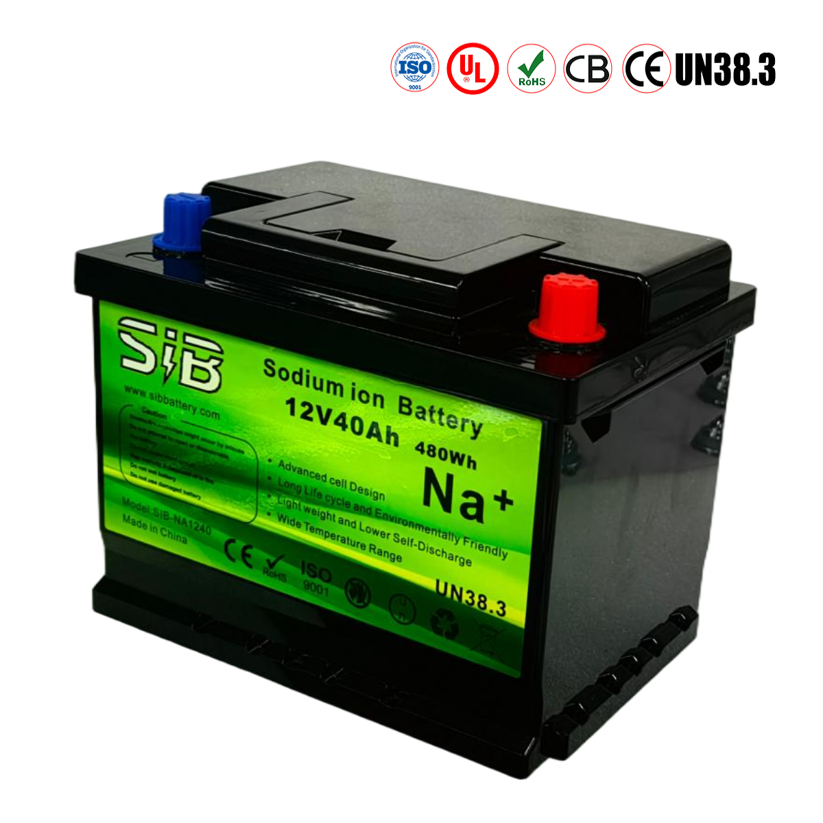 MICA POWER 12V 40Ah Auto Na+ Battery for Car/Boat/Car Starting Sodium ion Battery
