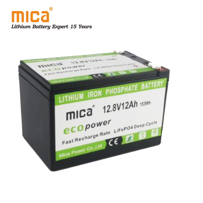 Factory Price 12.8V/12V 12ah LiFePO4 Battery Pack Rechargeable with BMS High Quality Long Cycle for Solar Energy System Household Appliance