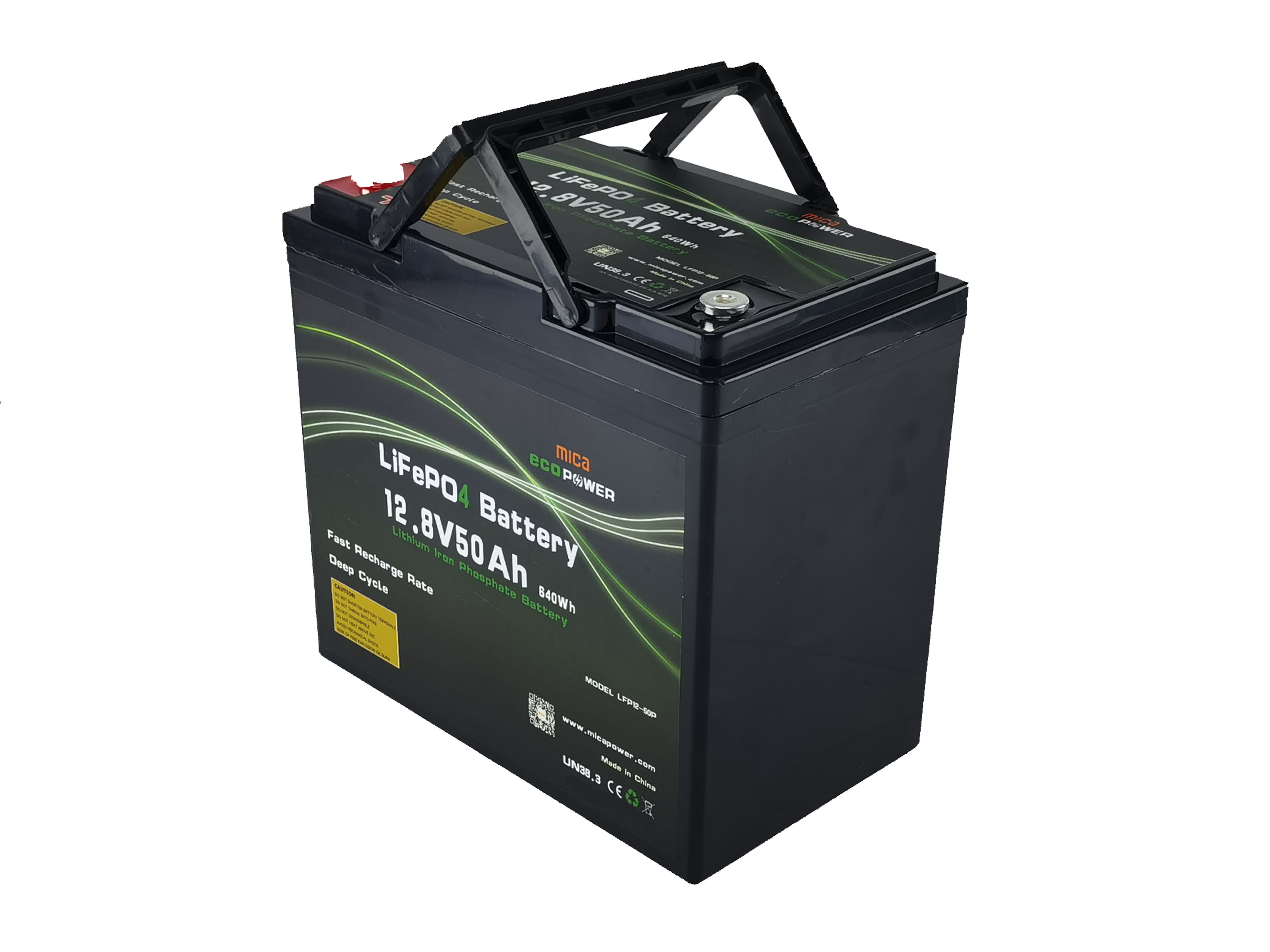 Ce/Un38.3 Approved Customized 12V/12.8V 50ah Mica LiFePO4 Battery Lithium Ion Li-ion Battery Pack with 5 Years Ultra-Long Warranty