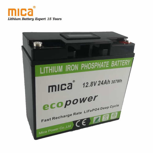 Manufacturer Supply 12V 24ah LiFePO4 Battery Pack Lithium Ion Battery Rechargeable Deep Cycle for Solar Energy System PV UPS