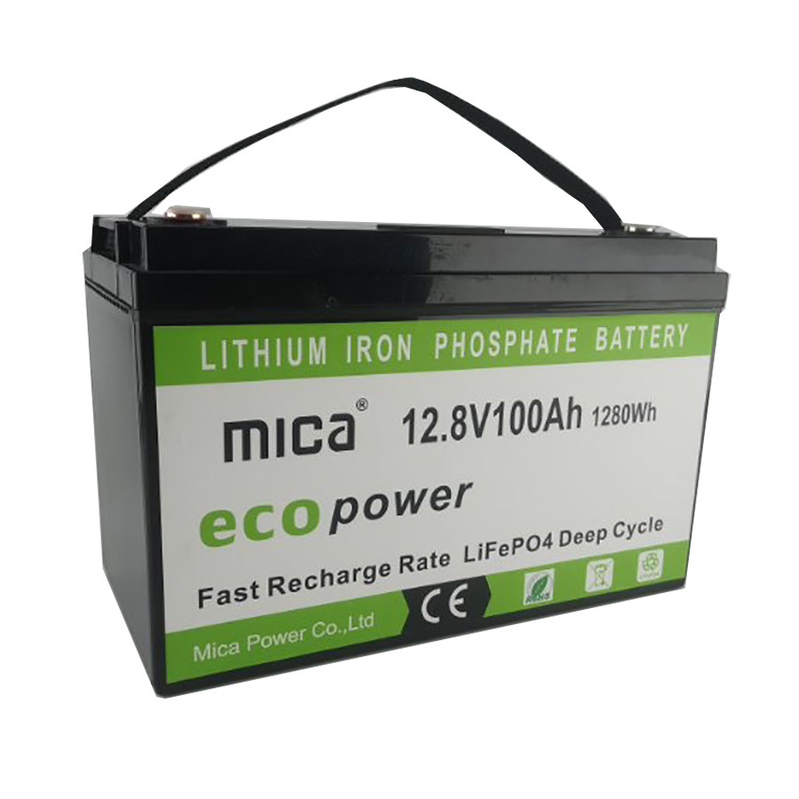 Deep Cycles 12.8V 12V LiFePO4 Battery 100ah with LCD Rechargeable Lithium Battery for Solar System Solar Street Light with CE Un38.3 MSDS Reports