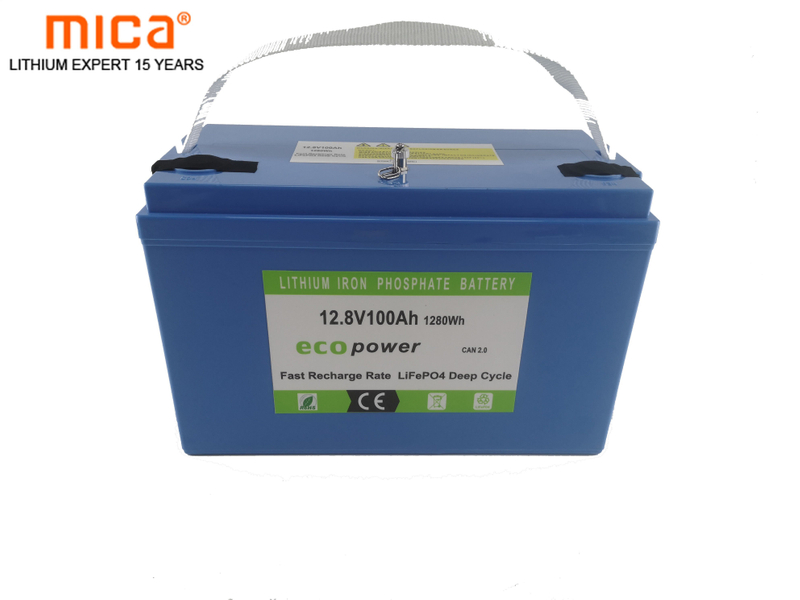 Rechargeable Customized 12/12.8V 100ah/150ah/200ah LiFePO4 Lithium Ion Battery Pack with Highly Durable ABS Enclosure
