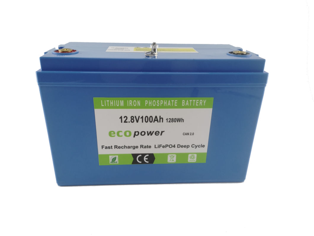 Rechargeable Customized 12/12.8V 100ah/150ah/200ah LiFePO4 Lithium Ion Battery Pack with Highly Durable ABS Enclosure