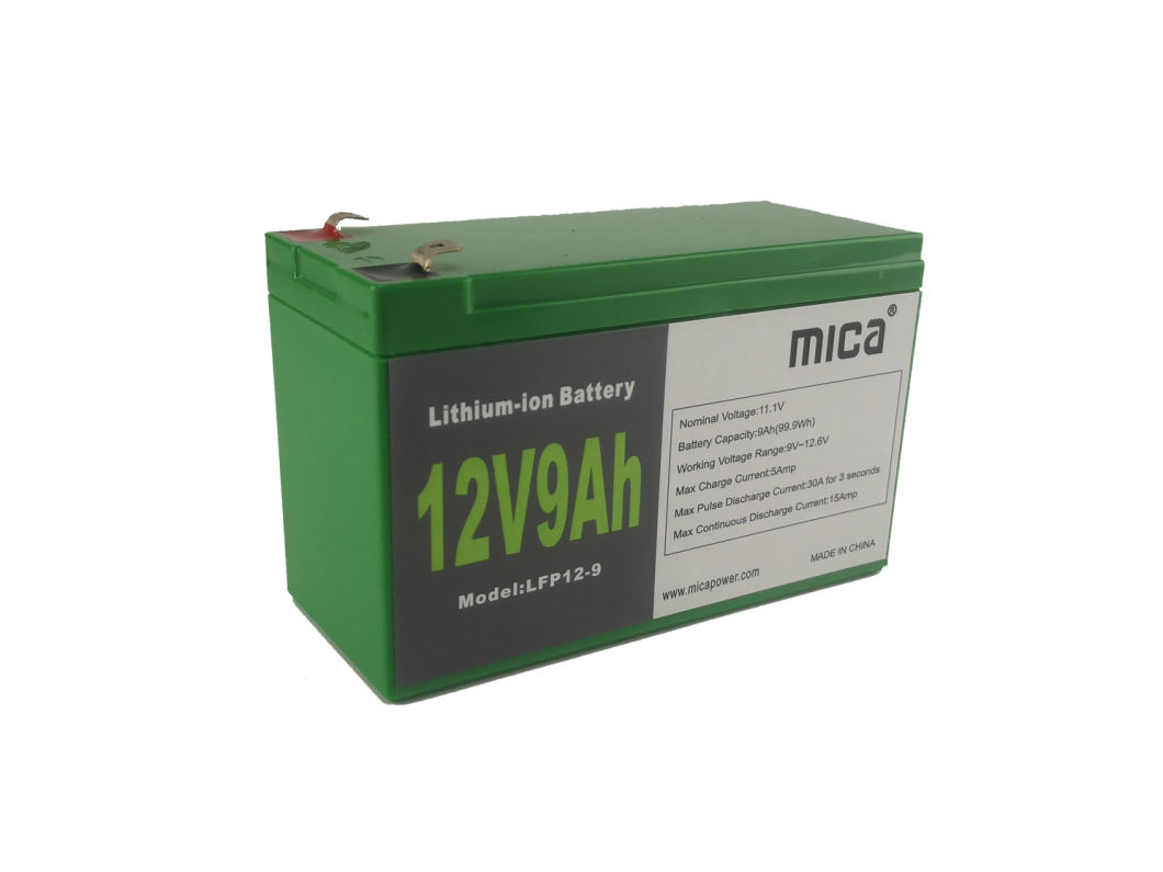 12V9ah Top Quality OEM/ODM Production LiFePO4 Lithium Ion Battery Pack for Car and Solar Power