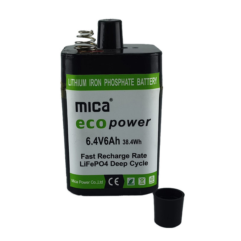 6.4V LiFePO4 Battery Pack 6ah 6.4 Volt Lithium Battery for Road Safety Warning Lamp Floating Lantern Solar Energy