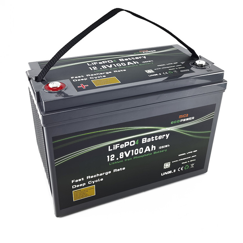 Manufacturer 12V 100ah Deep Cycle Rechargeable Lithium Phosphate Iron LiFePO4 Battery UPS Battery for Solar Energy System Golf Cart Boat Marine with BMS UL CE