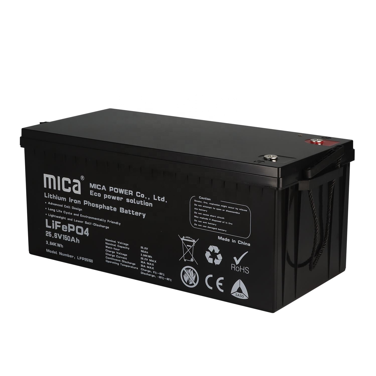 Lithium Ion Battery Factory 25.6V 24V 150ah LiFePO4 Battery Lithium Battery for Solar Energy System PV RV System Hybrid Inverter Backup