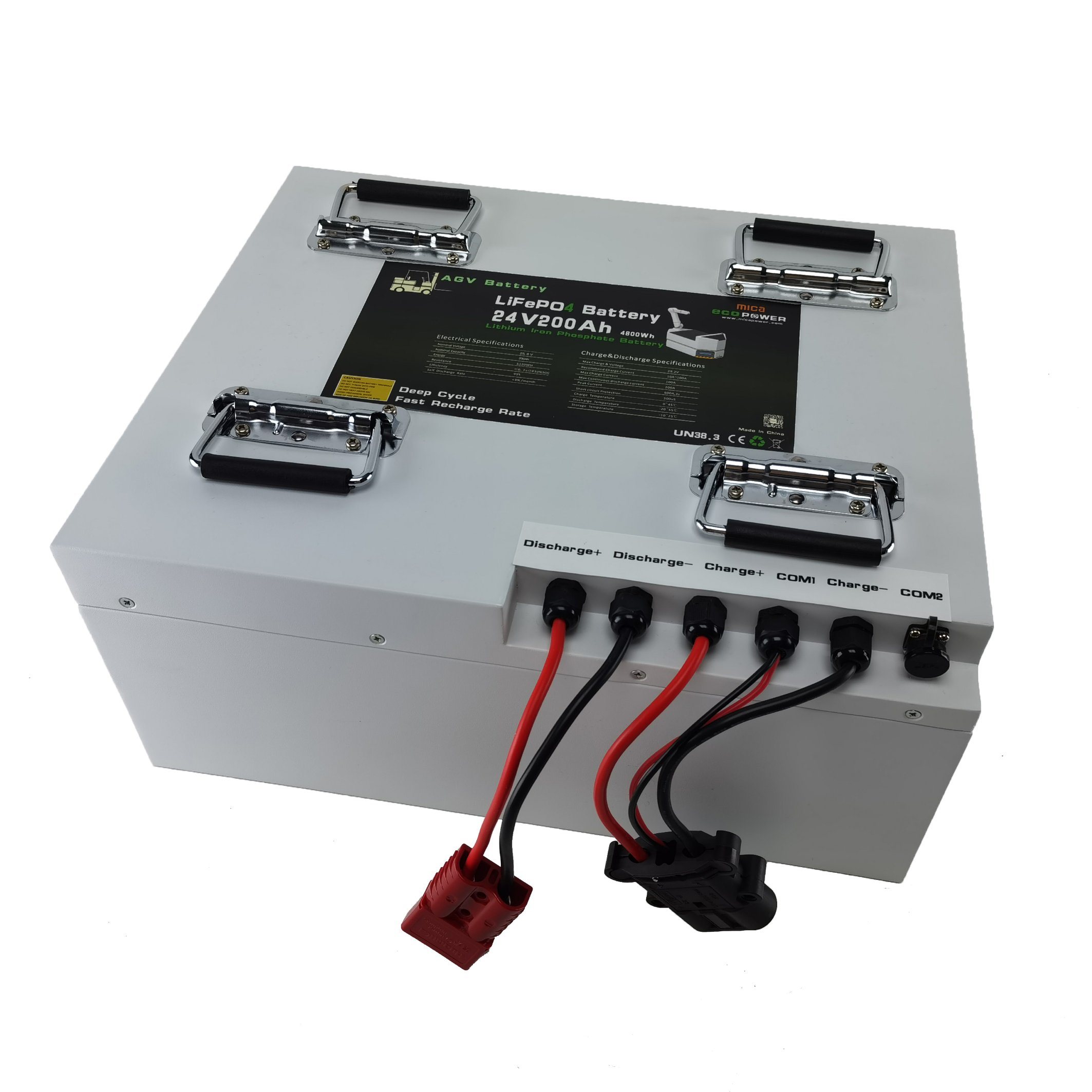 5000 Cycles CE Un38.3 LiFePO4 Battery High Energy Density 24V 200ah Trolley Tractor Agv Forklift Lithium Battery Pack