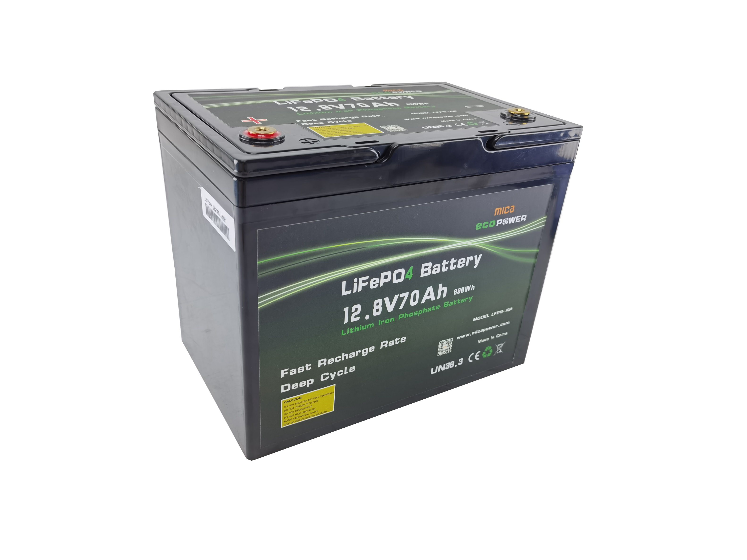 Lithium Iron Phosphate Battery 12.8V 12V 70ah LiFePO4 Battery Pack Lithium Ion Batteries with BMS for Solar Energy Systems RV PV