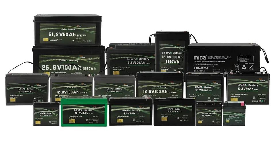 Mica 12V 150ah Rechargeable Lithium Ion Battery Pack LiFePO4 Storage Li-ion Battiers