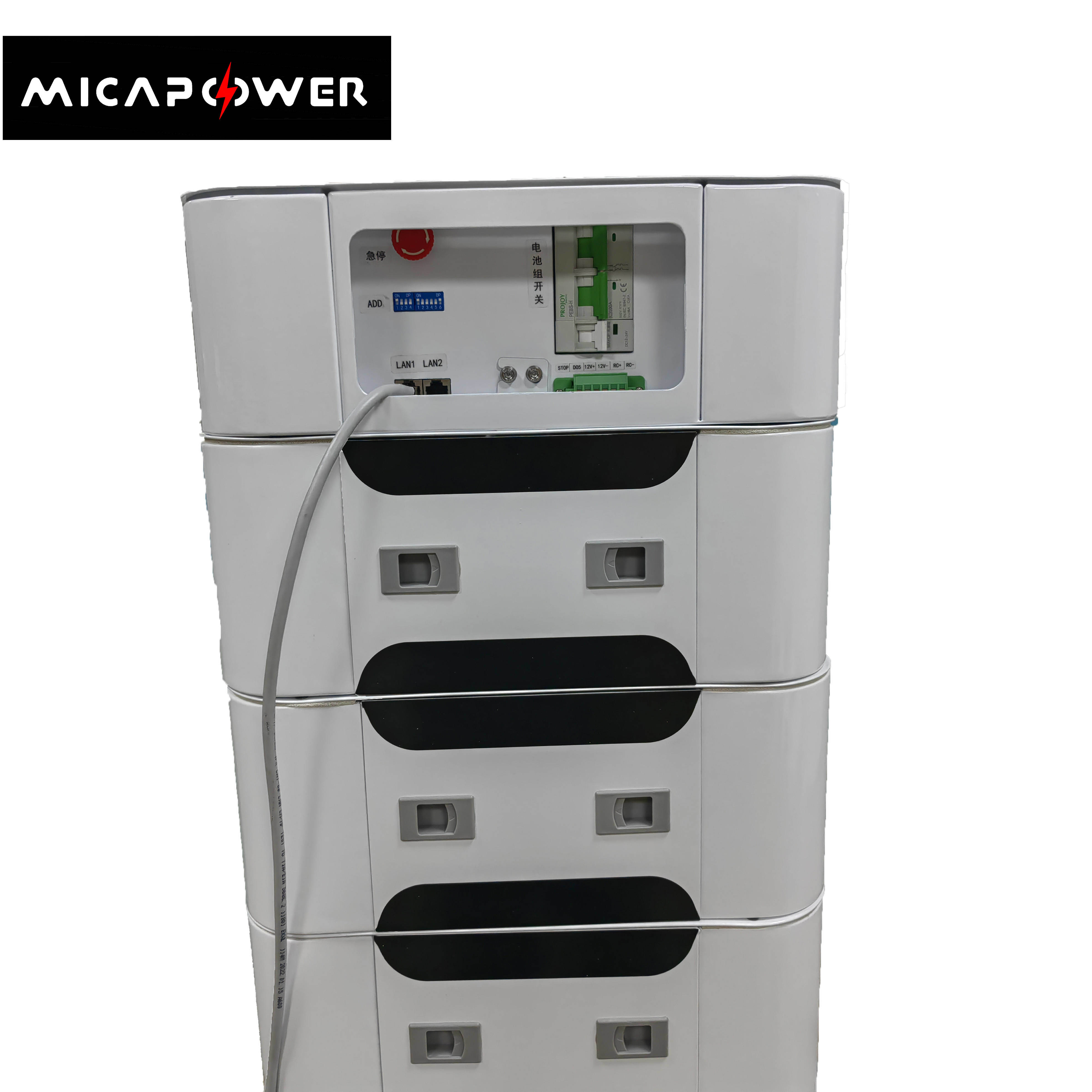 High Voltage 409.6V 100ah off Grid Stacked Solar Energy System 40kwh Lithium Battery 48V 100ah with 5kw 10kw Solar Inverter 220V 110V Output