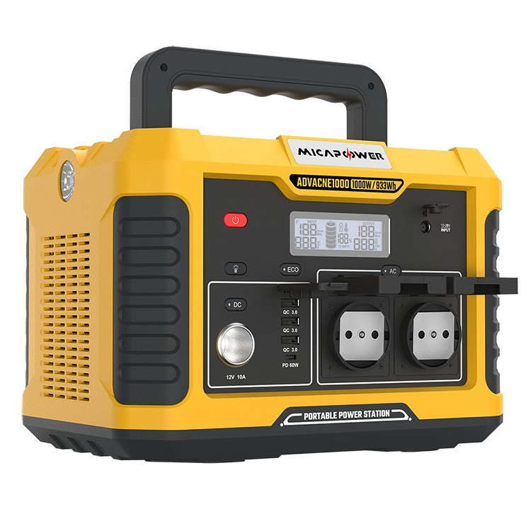 Advance1000 Mika-Portable Power Bank Power Station Outdoor Rechargeable Emergency Power Station LiFePO4 Lithium Battery Bank