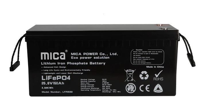 Mica 25.6V 150ah Lithium Ion Battery LiFePO4 for RV Solar Energy Storage System