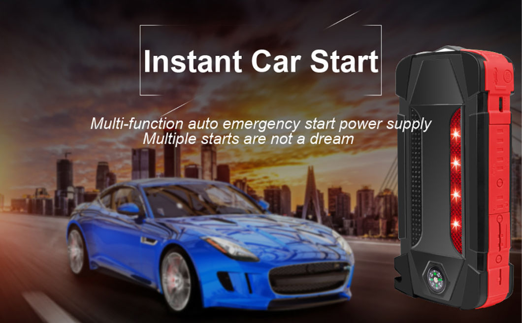 5V 12V 16V Car Jump Starter Multi-Function Peak Battery Booster Emergency Charger with LED Flashlight