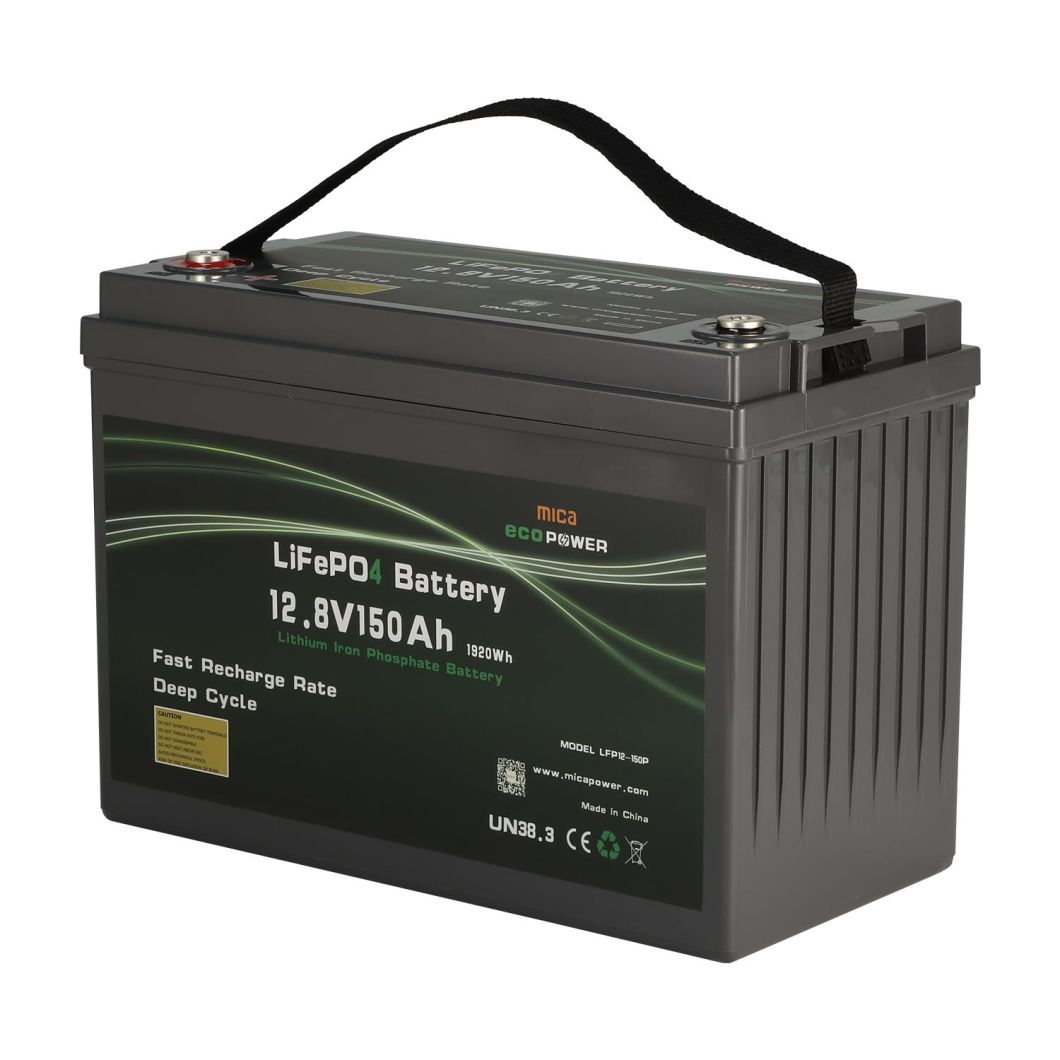 Mica Power 12V 100ah 150ah 200ah 12.8V Lithium Battery LiFePO4 Battery for RV Caravan Marine PV Solar Energy System with CE MSDS Un Rechargeable
