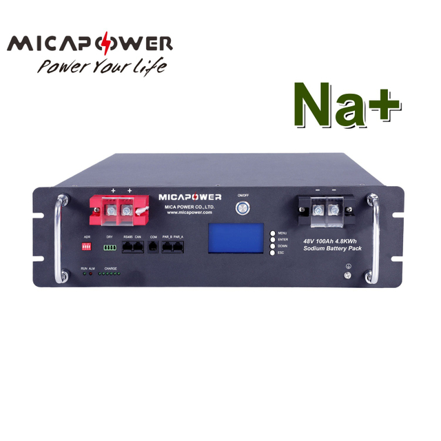 Mica Power 48V 49.6V 100ah 200ah Sodium Ion Battery Rechargeable Battery Rack Mounted Battery for Telecom/UPS/Solar System/Home Energy/Marine/Industrial
