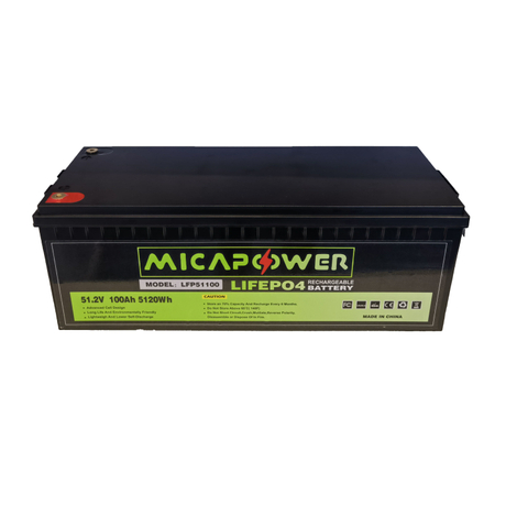 10 Years Mica Rechargeable Lithium Batteries 51.2V 100ah Golf Cart Battery 48V LiFePO4 Solar Energy System Storage Battery