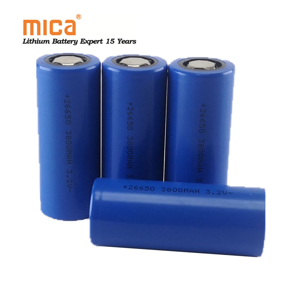 High Capacity Battery Ifr26650 3.2V LiFePO4 Battery 26650 3800mAh 4000mAh Batteries for E-Bike