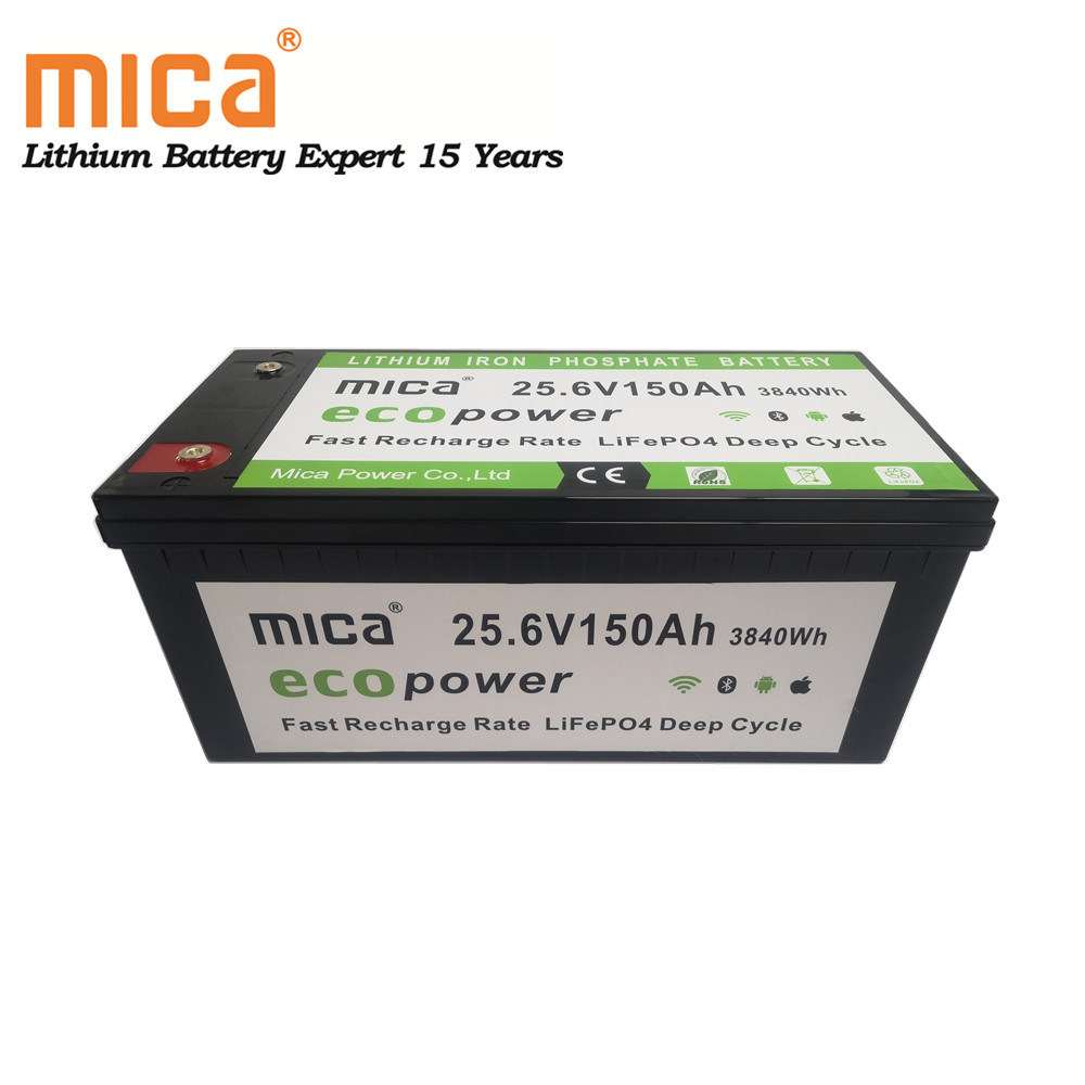 Mica Deep Cycle LiFePO4 Lithium Ion Battery 24V 25.6V 150ah Lithium Battery for Soalr System