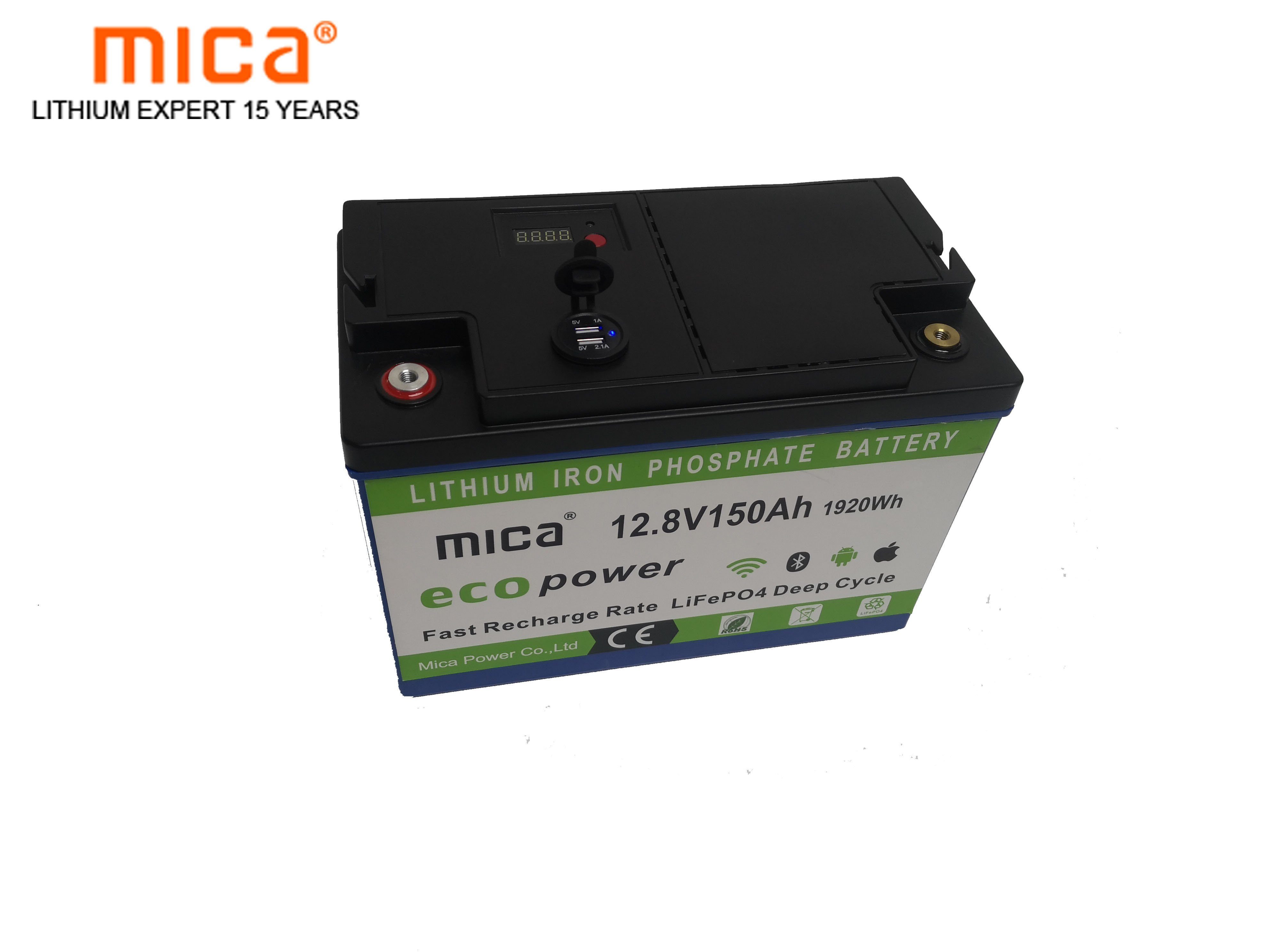 Deep Cycle BMS LiFePO4 Solar Battery 12V 12.8V 150ah LiFePO4 Lithium Battery for Boat/Marine/ Solar Systems 12V