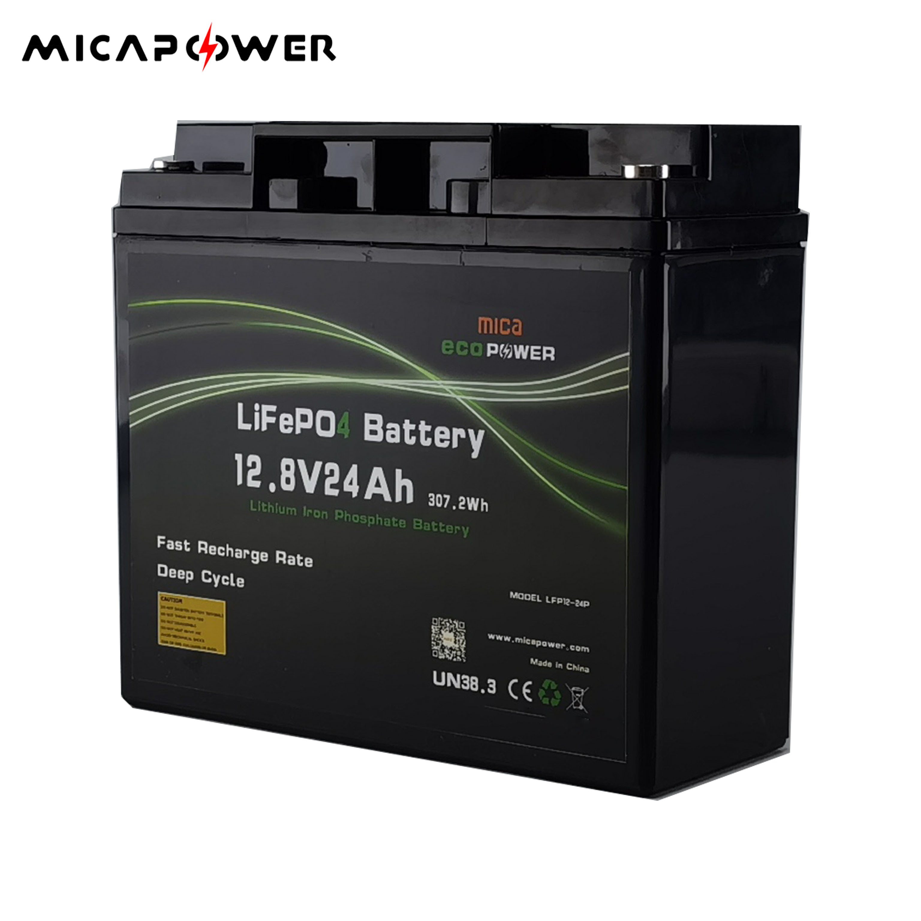 Mica Lithium Battery LFP 12V 12.8V 24ah 25ah 30ah 35ah 40ah 50ah LiFePO4 Pack for Solar Engergy Storage/RV/Golf Cart/Campers/Folklift