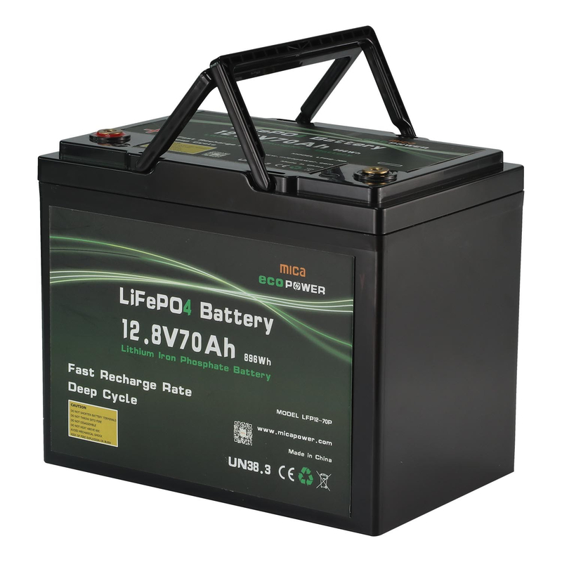 Mica 12.8V LiFePO4 Li-ion Battery Rechargeable Battery 12volt LFP Solar Energy Storage 12V 70ah Lithium Battery Lithium Iron Phosphate Battery