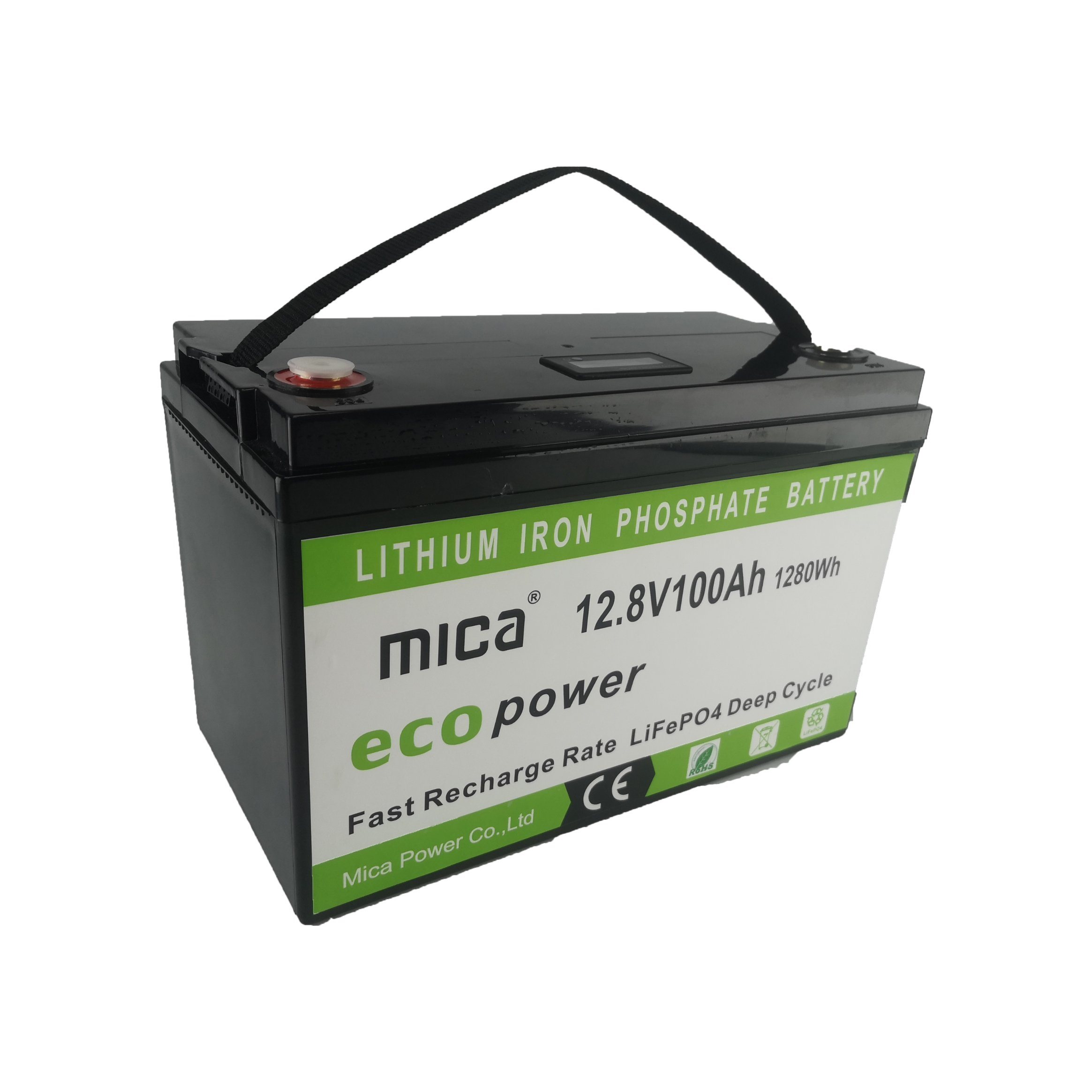 Mica Factory Customized Li Ion Battery Pack 12.8V 100ah Rechargeable Solar LiFePO4 Battery Pack for Solar Energy Storage System