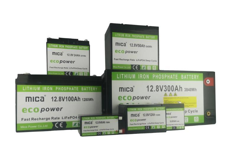 Mica Solar Storage System 12.8V 200ah LiFePO4 Lithium Battery 6000 Cycles with BMS