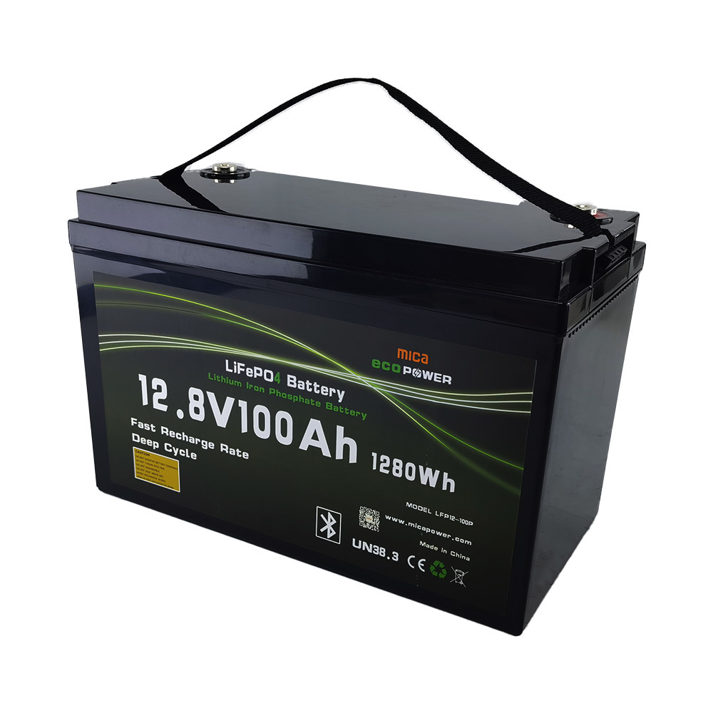 Factory ISO9001 12V 100ah LiFePO4 Deep Cycle Battery LiFePO4 Battery 12V for Solar Energy Storage UPS PV RV System with CE BMS Bluetooth