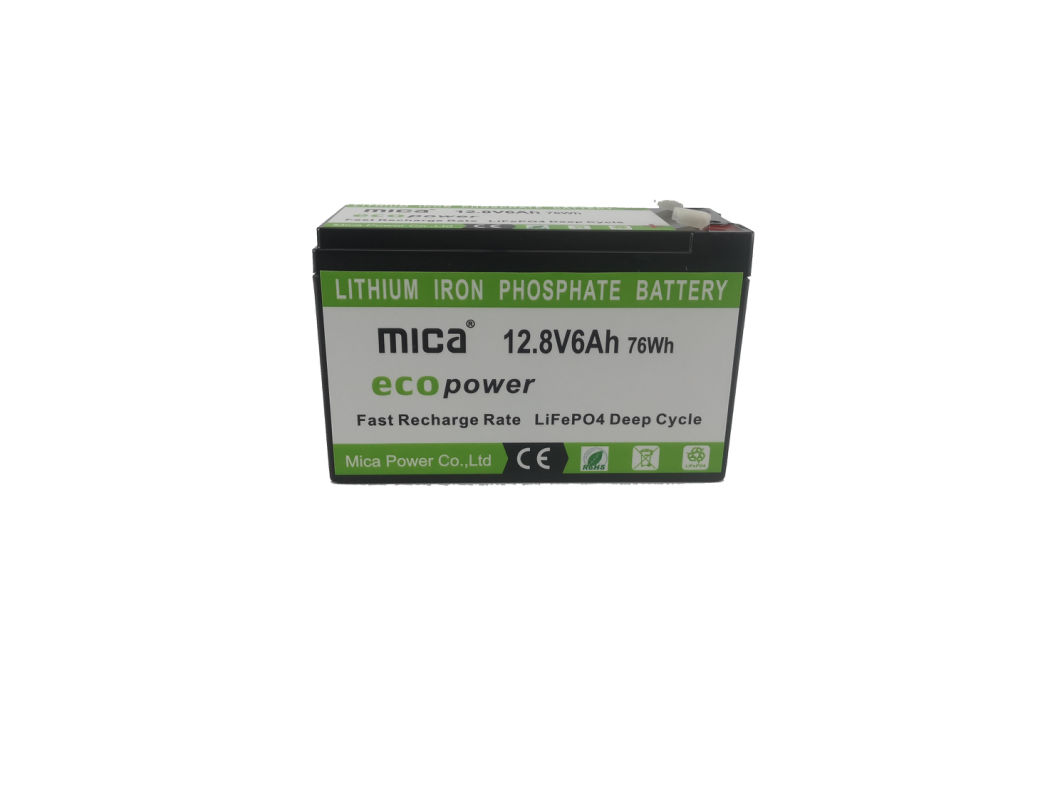 OEM/ODM Available Factory Price Lithium Li Ion Deep Cycle 12/12.8V LiFePO4 6ah Battery Pack for RV/Solar