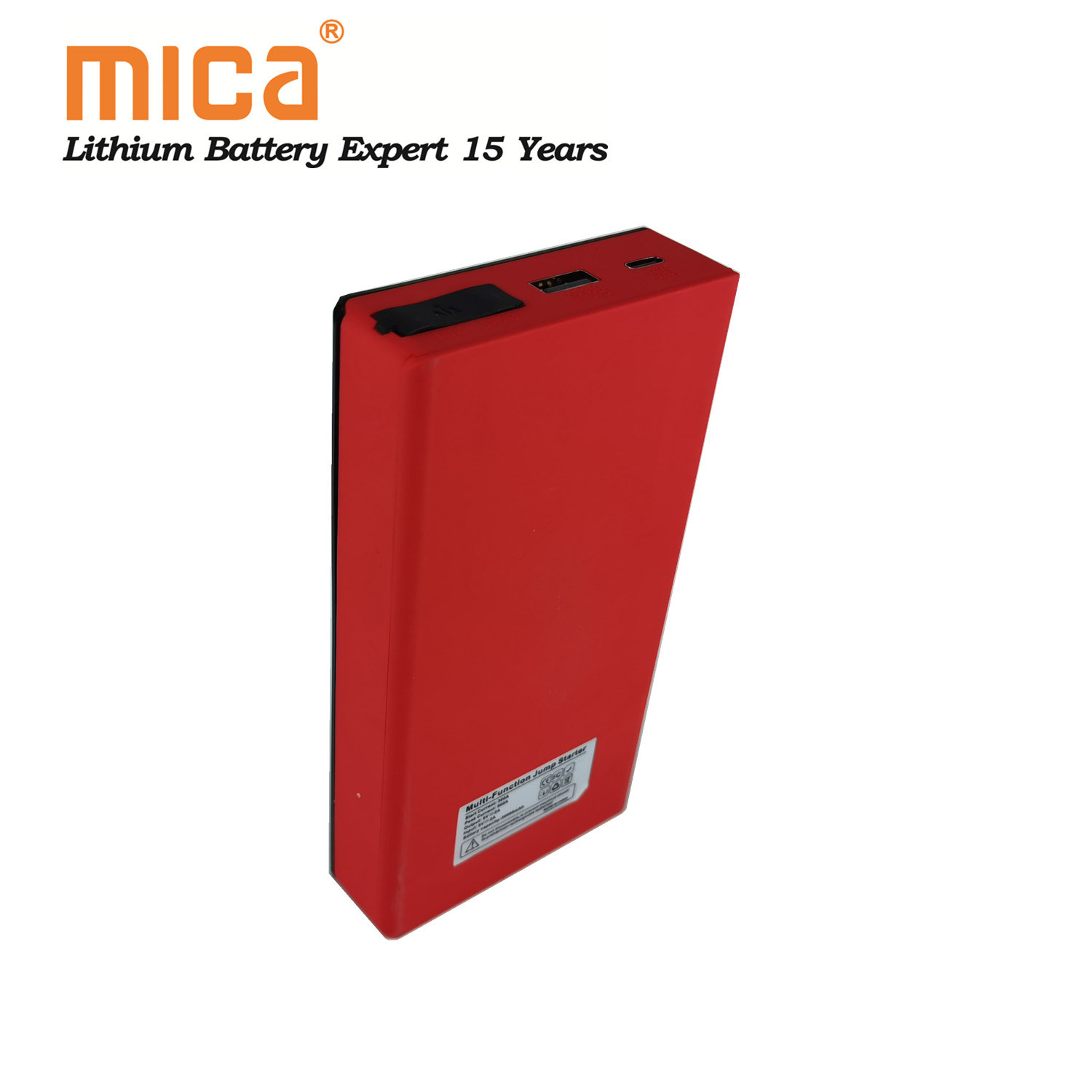 Mica 20000mAh 500A Portable Multi-Function Power Bank 12V Car Jump Starter with Wireless Charging USB