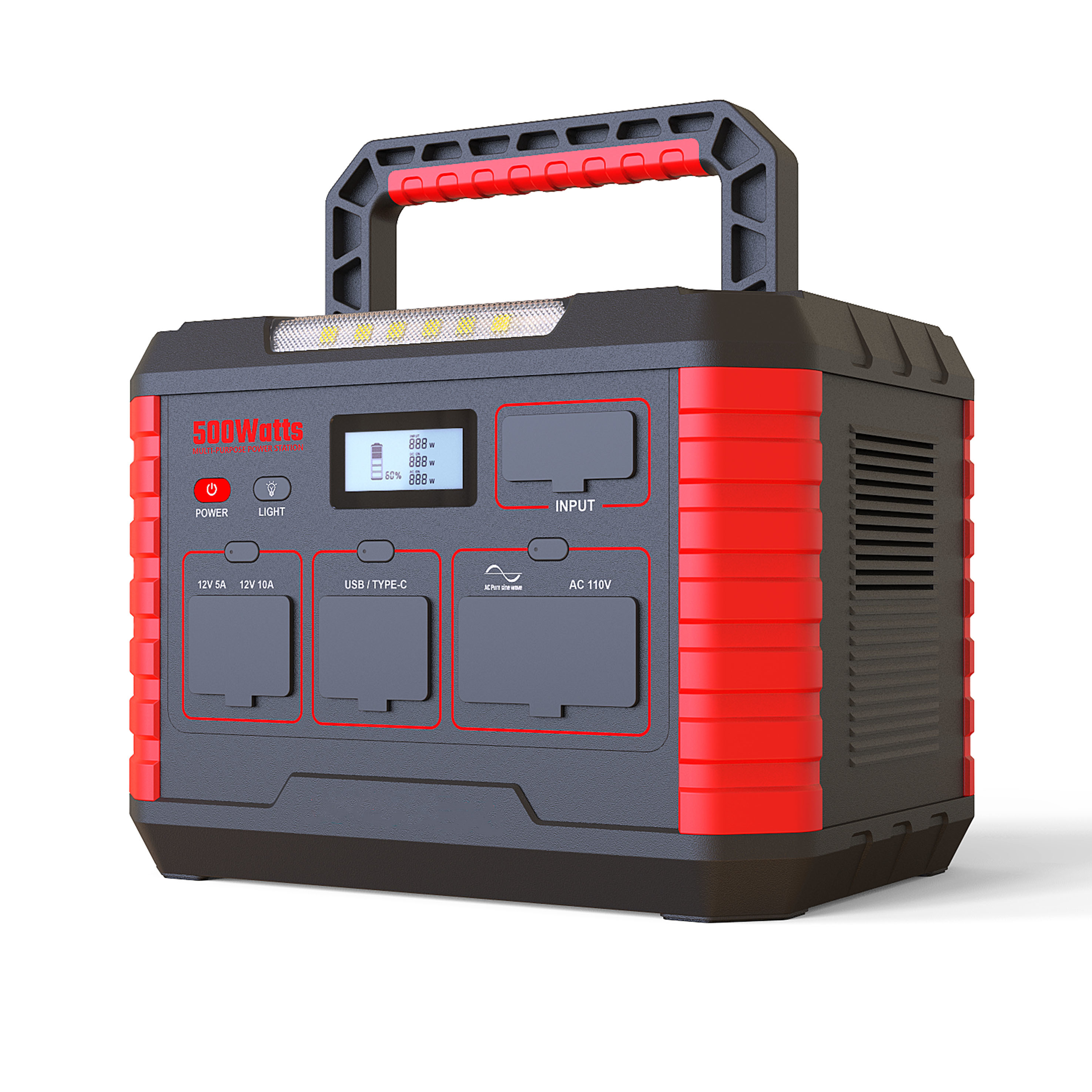 Outdoors Camping Emergency Portable Power Generator 300W 500W 10000W UPS with Wireless USB Port Power Station