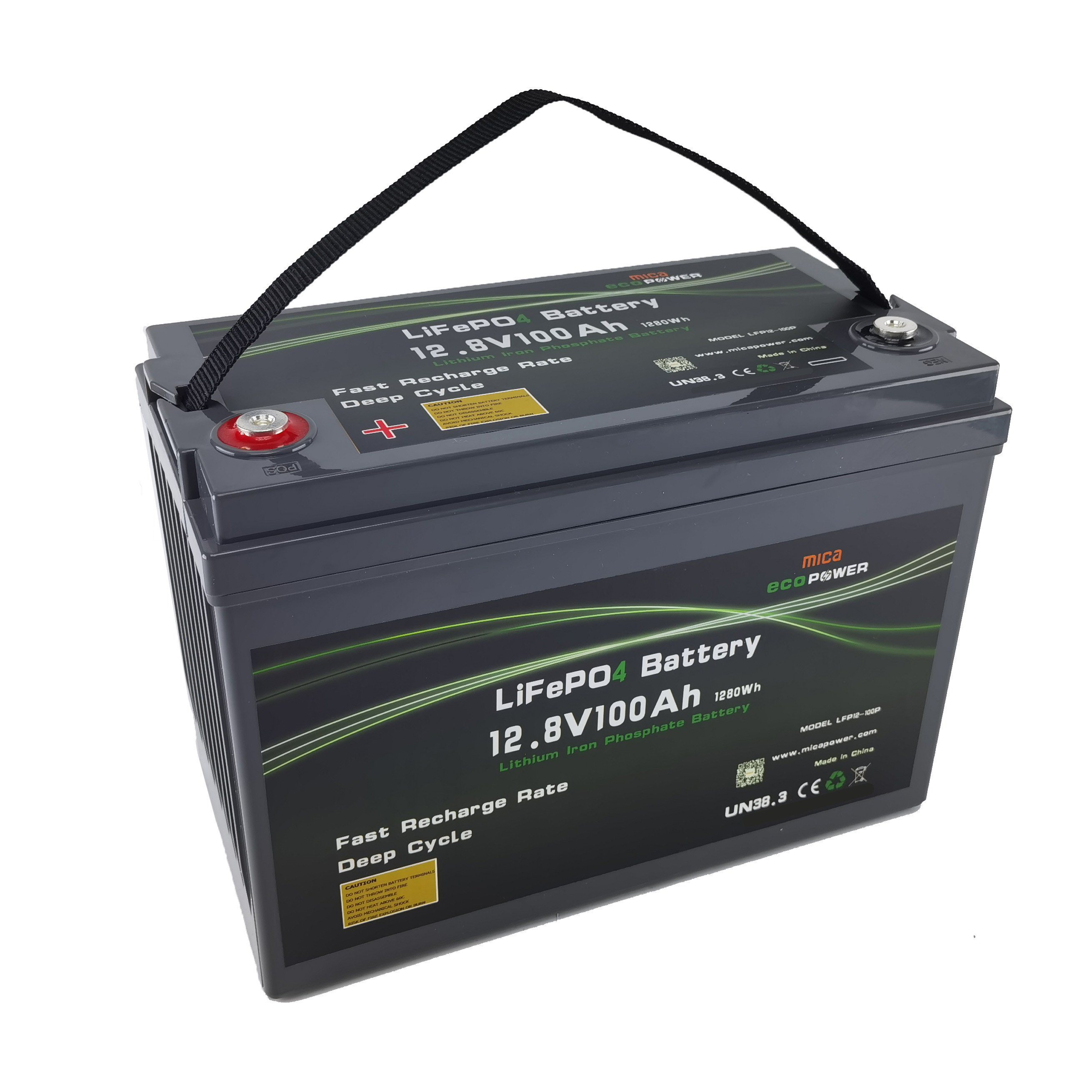 LiFePO4 Lithium Iron Phosphate Battery Pack 12V 100ah with BMS for Solar System RV Electric Car