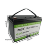 Rechargeable Lithium Phosphate Battery 12.8V 100ah 5000 Cycle with CE/ Un38.3/ IEC62133 /MSDS for Solar Energy Storage System