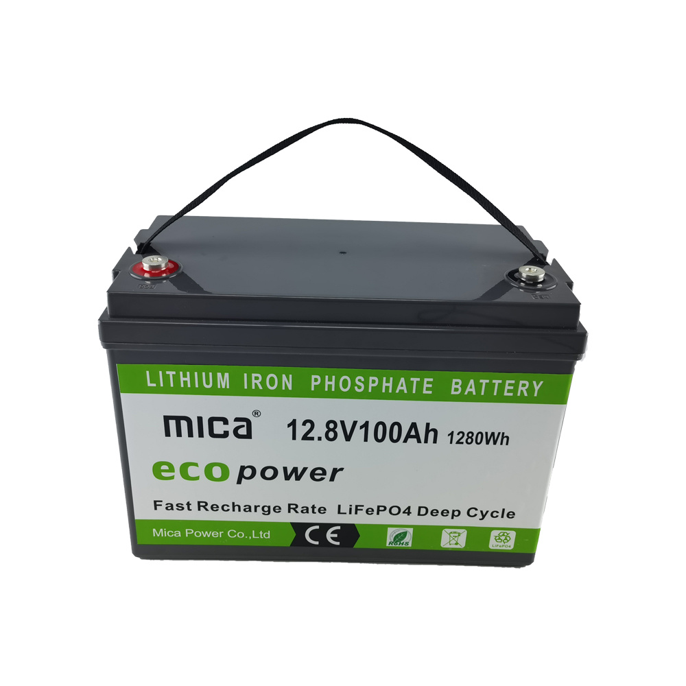 5 Year Warranty 12.8V 100ah 1280wh 11kg Deep Cycle Lithium Iron Battery for Solar Energy with BMS / CE /Un38.3/ IEC 62133 /MSDS Batterie De Voiture