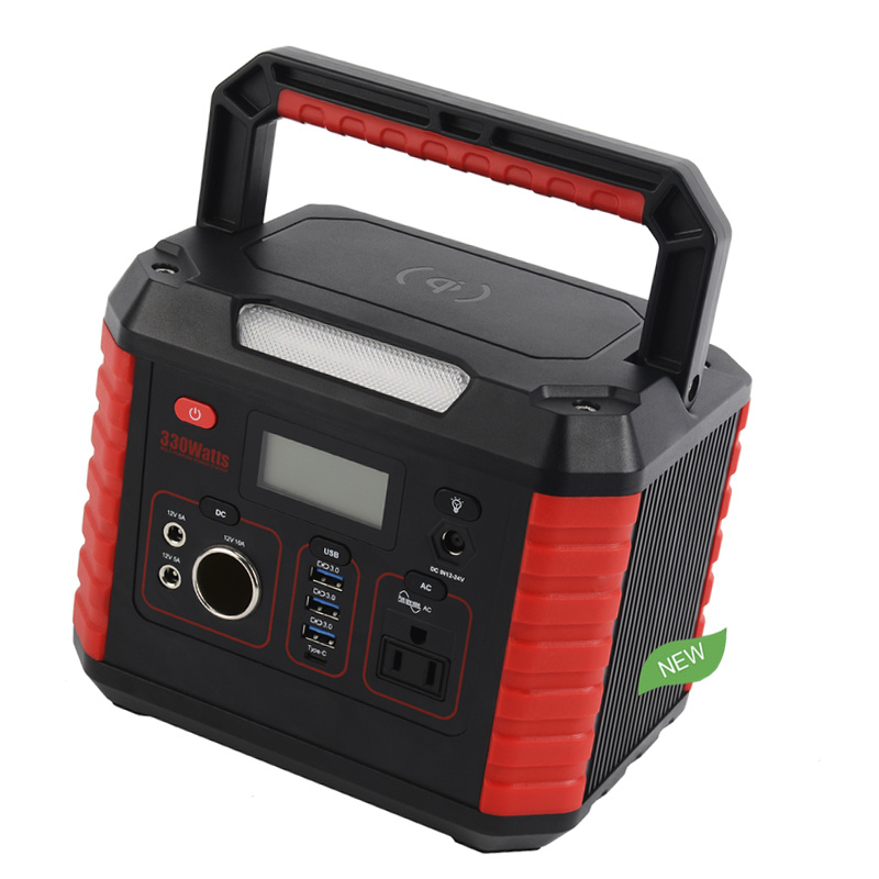 Portable Power Station 500W Generator 18650 Li-ion Battery Cell Wireless Charging AC Dual USB DC for Camping Travel Emergency