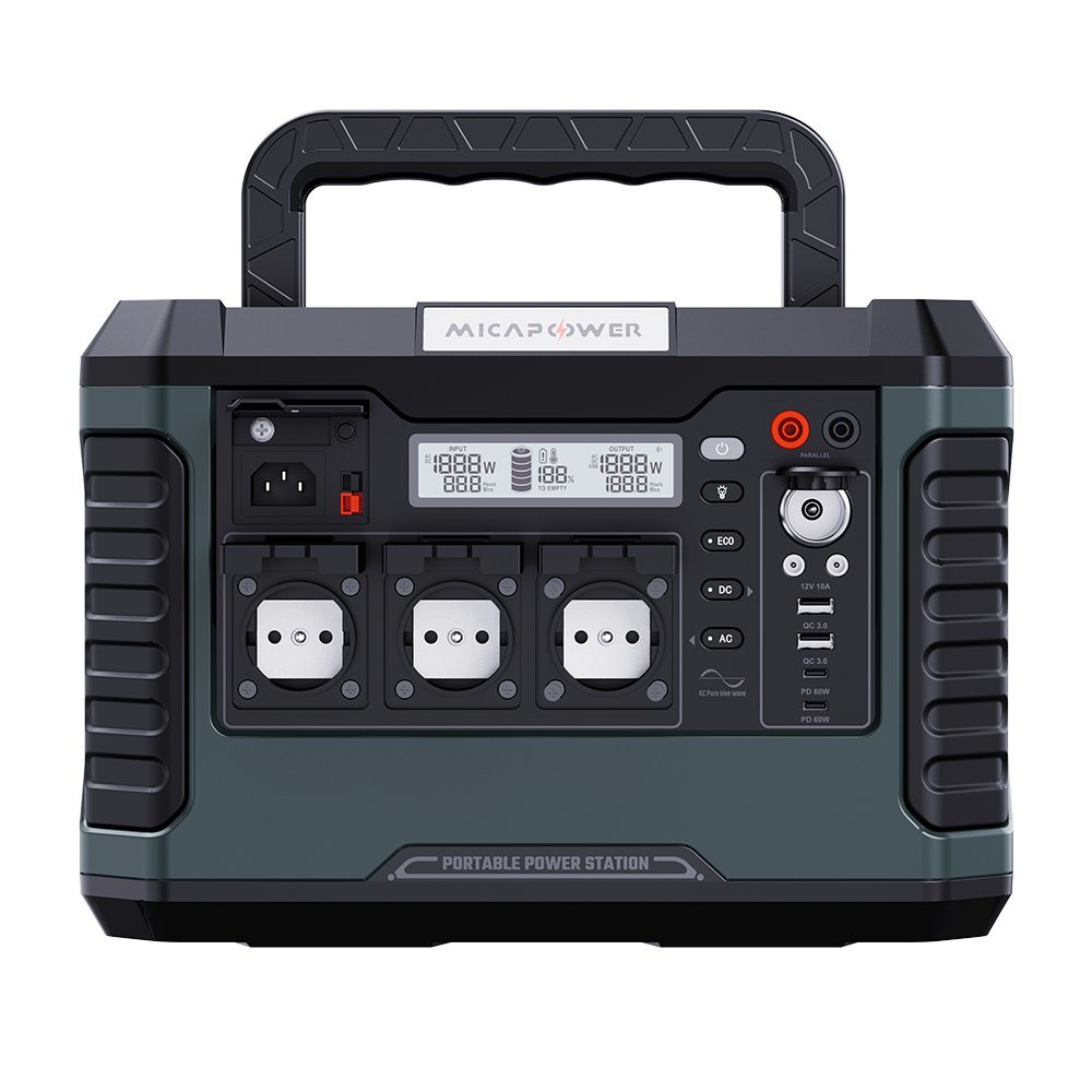 Mica M2200 LiFePO4 Lithium Cell Camping Solar Generator Portable Power Station Outdoor Camping Home Power Bank