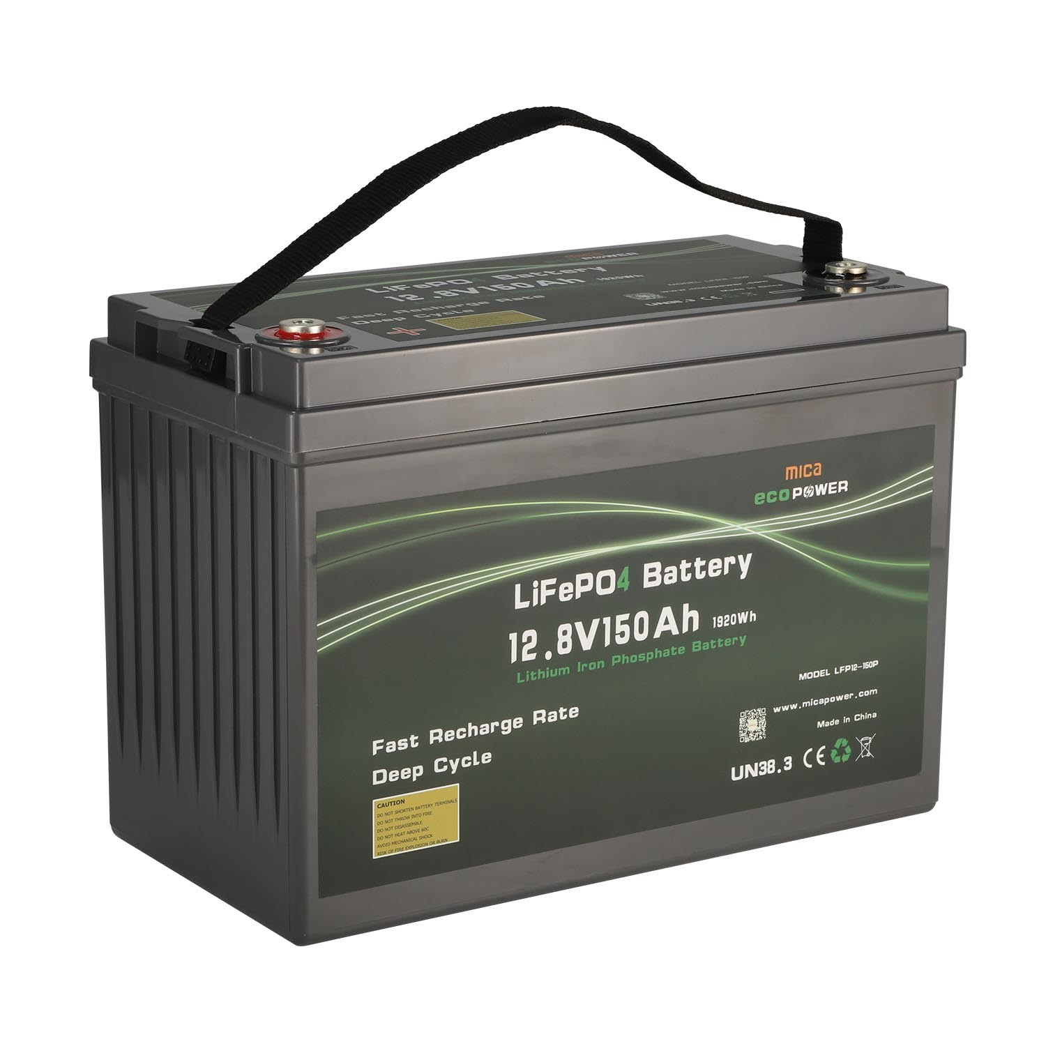 12.8V 1280wh Lithium Battery 100ah LiFePO4 with 100A BMS Over 4000+ Rechargeable Deep Cycles Support in Series/Parallel