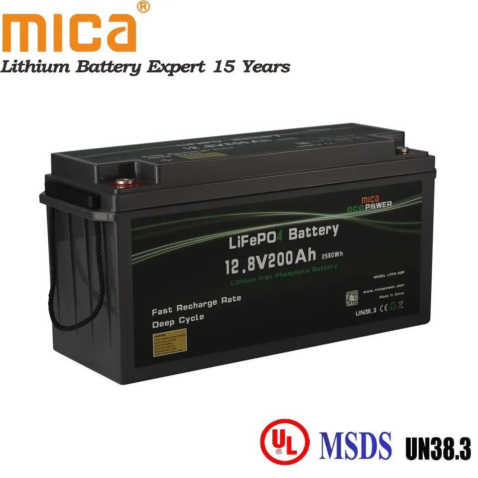 12V 200ah CE Un38.3 LiFePO4 Lithium Battery Pack with BMS for Energy Storage System