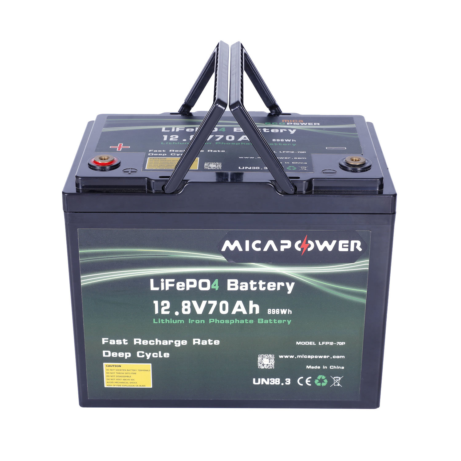 LFP12-70p Mica LiFePO4 Battery Storage Lithium Battery Rechargeabl 12V 70ah LiFePO4 Battery