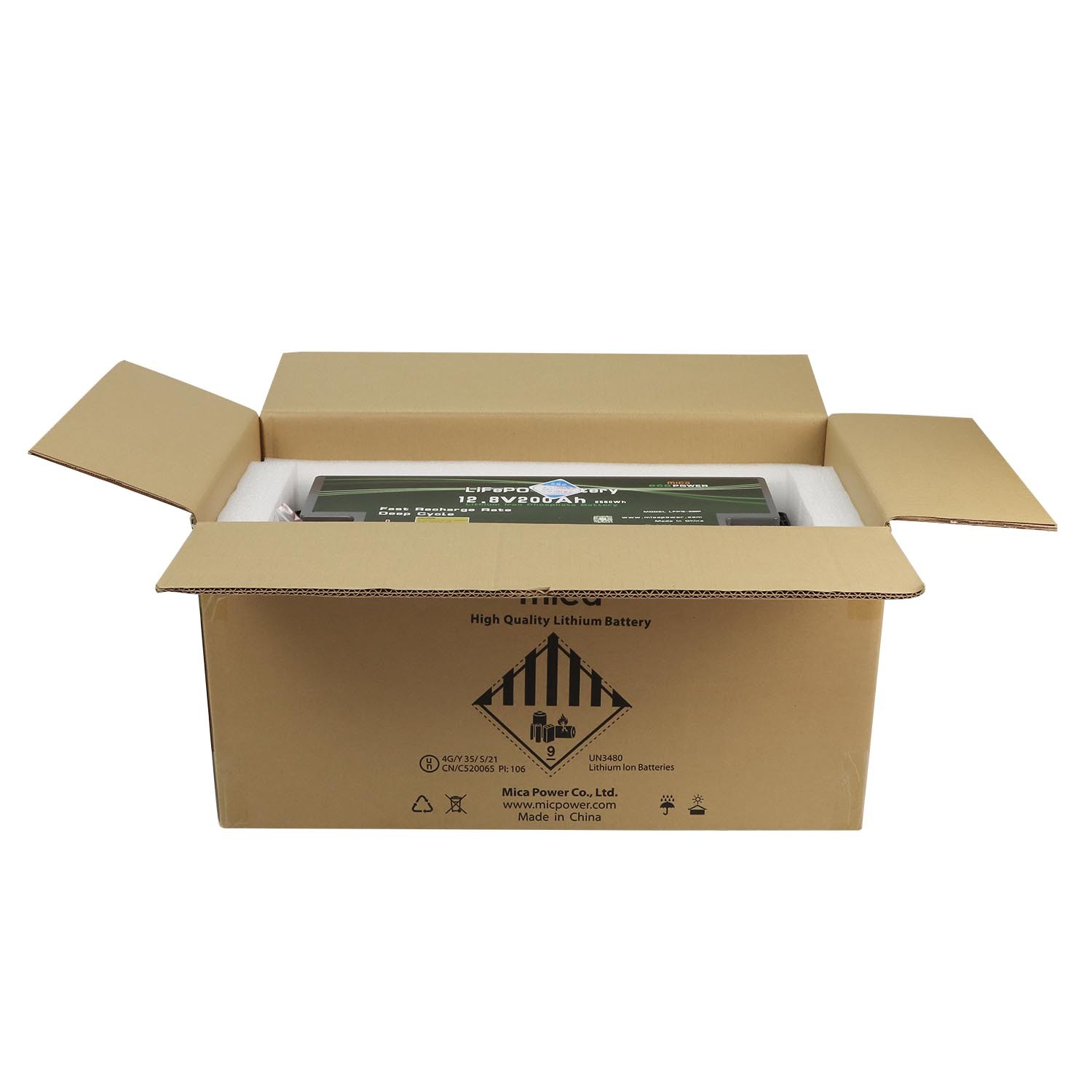 12V 12.8V 24V 36V 48V 200ah/100ah Lithium Phosphate LiFePO4 Battery 12V LiFePO4 Battery for Solar Energy Storage Marine RV Boat Bluetooth APP with CE Un UL