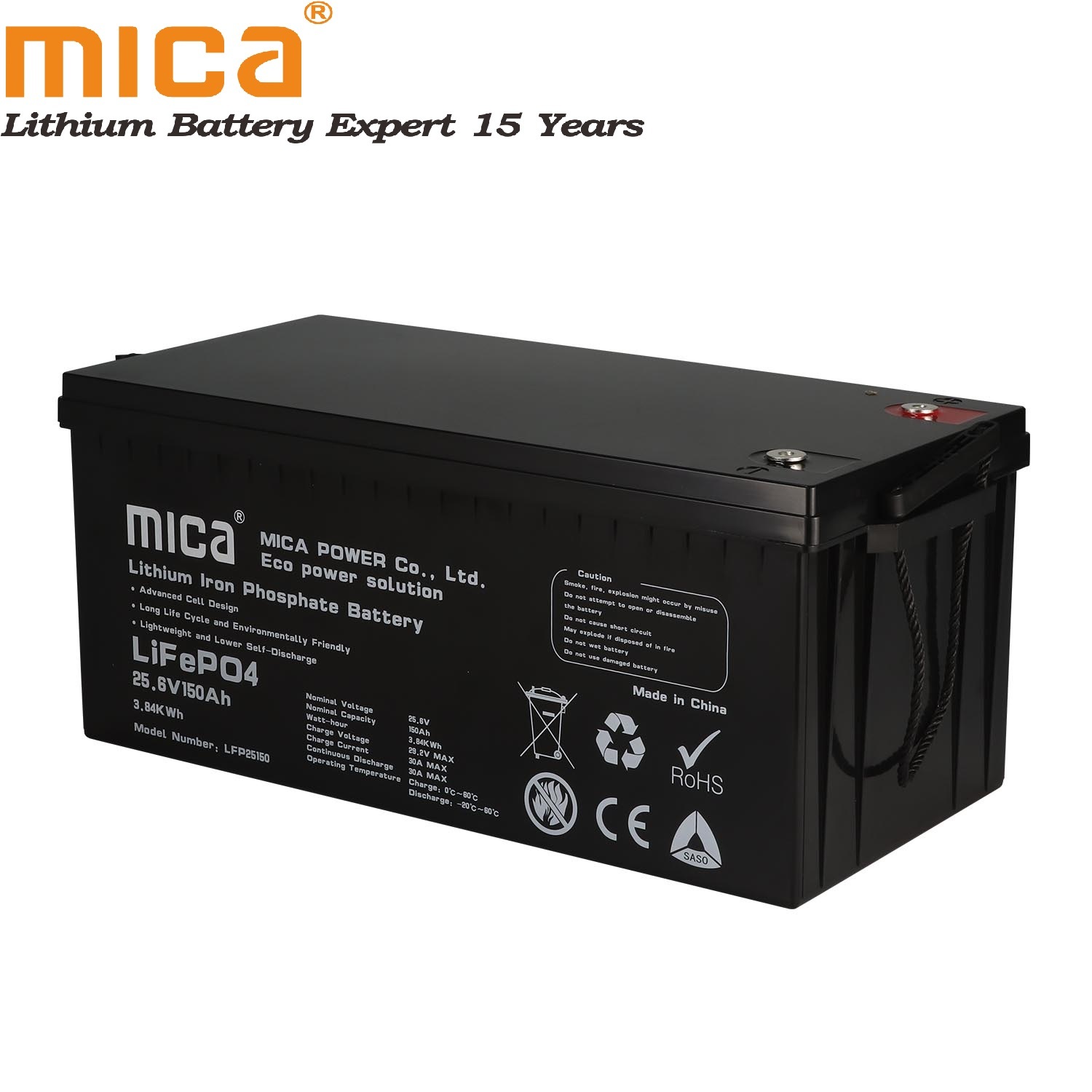 Rechargeable Battery 25.6V 24V 36V 100ah 150ah Li Ion Battery Lithium Battery Pack with Built-in BMS