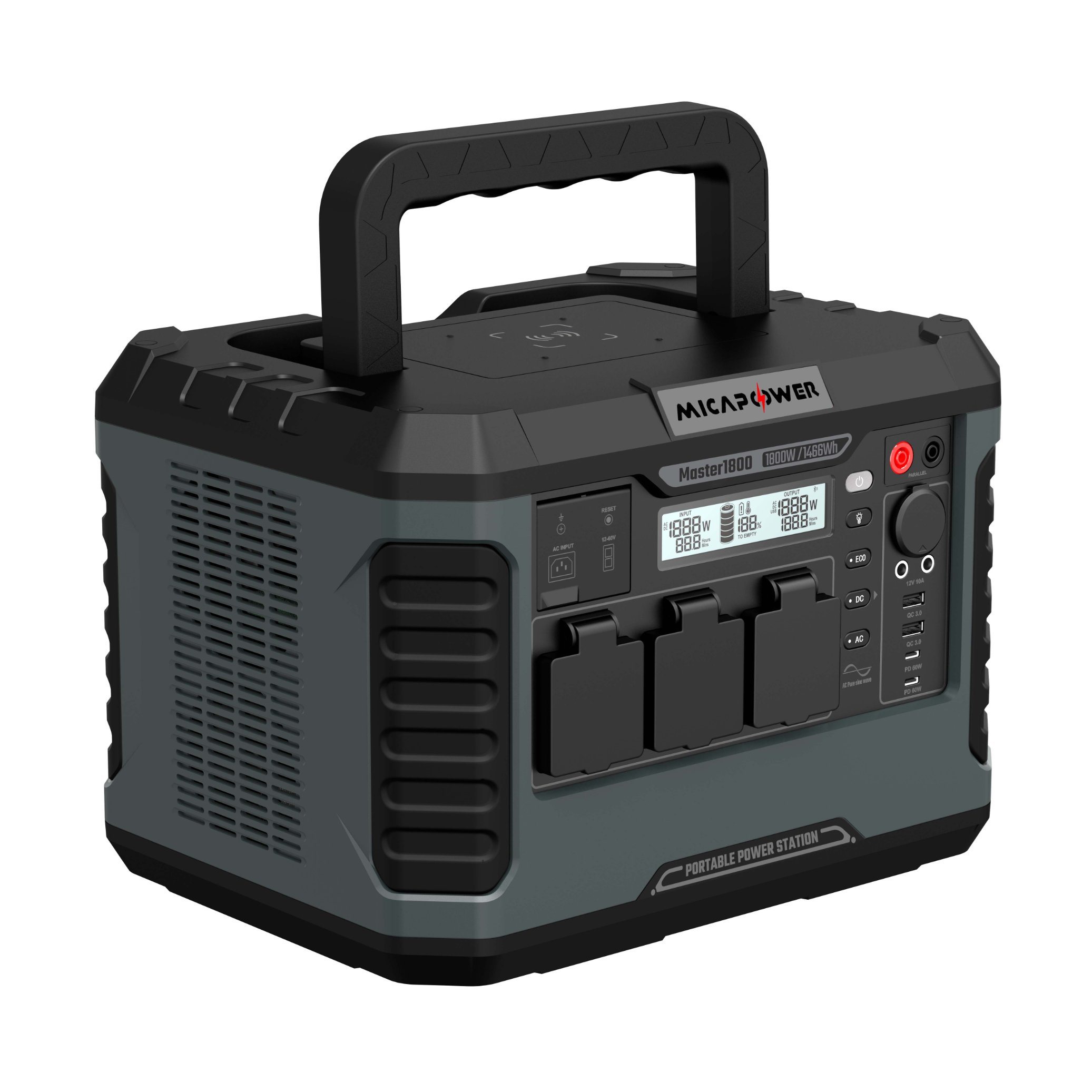 Lithium LiFePO4 1800 Watt Solar Generator Power Bank Portable Power Station