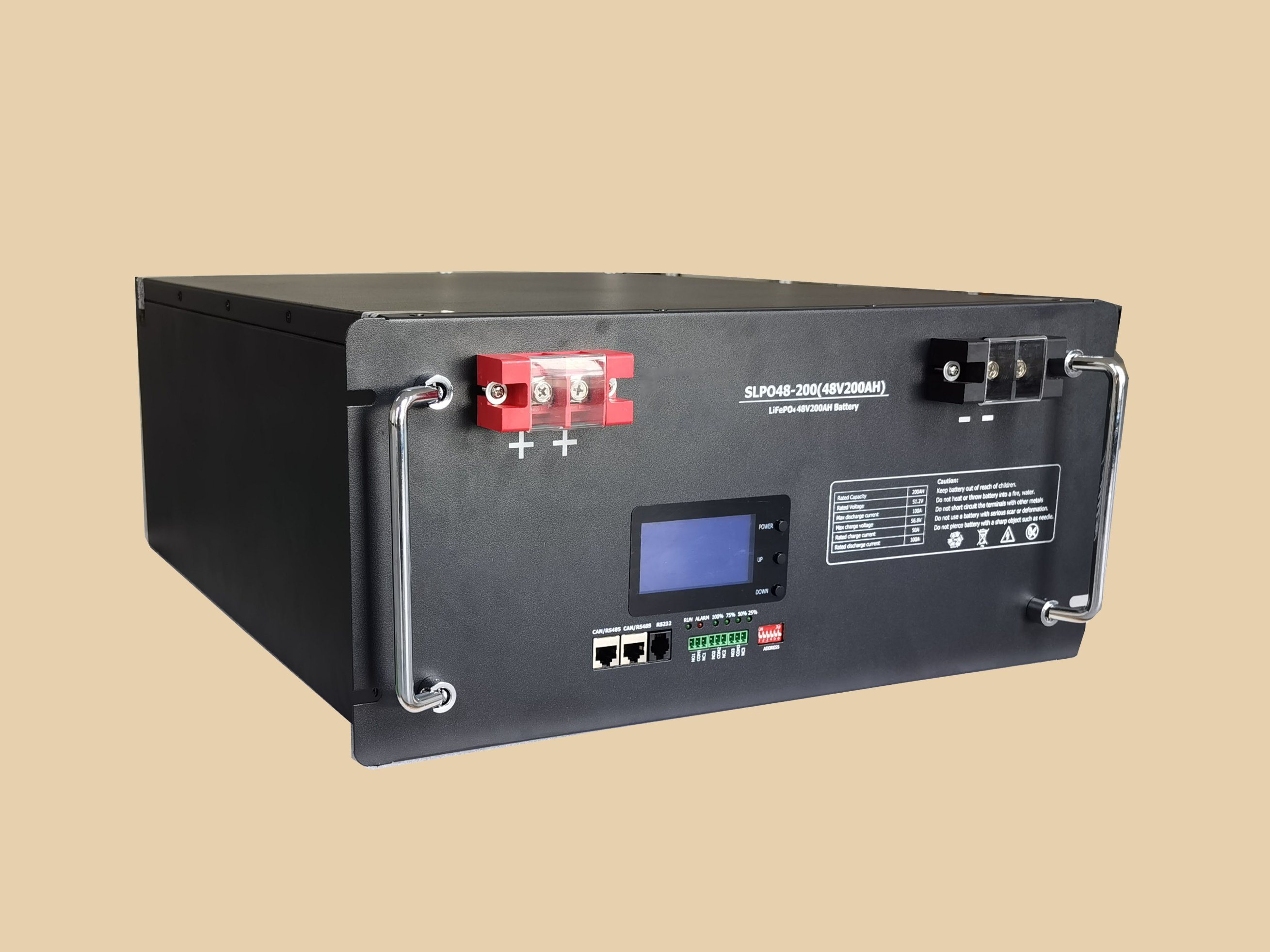 LiFePO4 48V 51.2V 200ah UPS Lithium Battery Pack with RS485/Can Communication for Home Storage System with CE/Un38.3