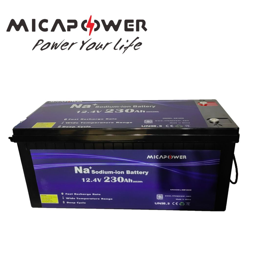 Mica Power 12V 12.4V 200ah 230ah 20ah 23ah Sodium Ion Battery Na Ion Battery Pack Replace Lead Acid Battery/LiFePO4 Battery for Solar System/Marine/Golf Carts