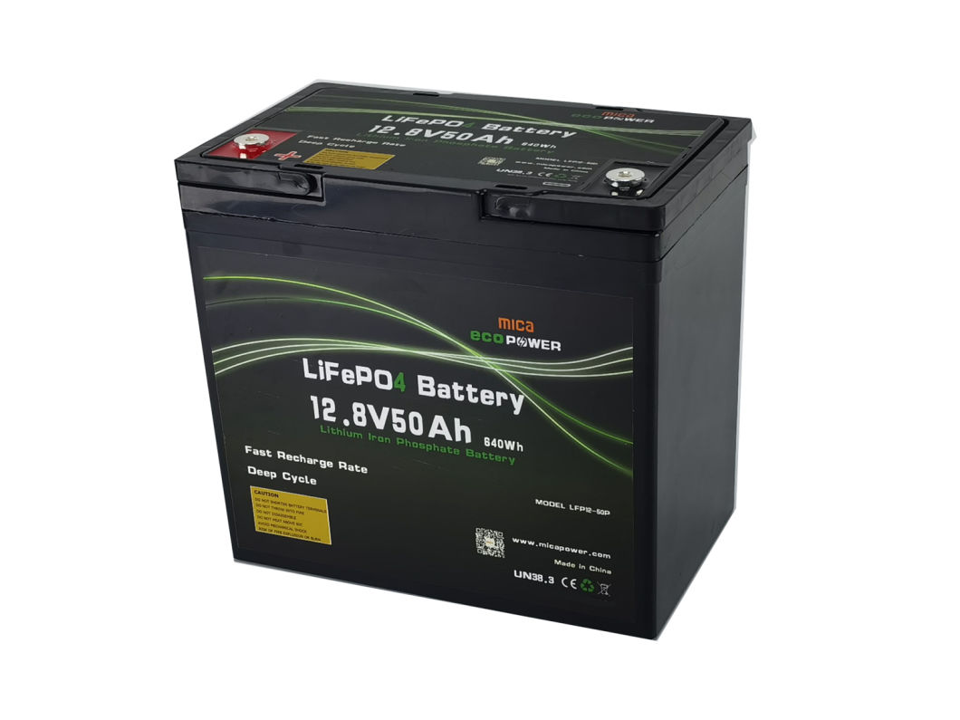 Rechargeable LiFePO4 Lithium Iron Phosphate Battery 12V 50ah Lithium Ion Battery Pack for Solar Power Supply