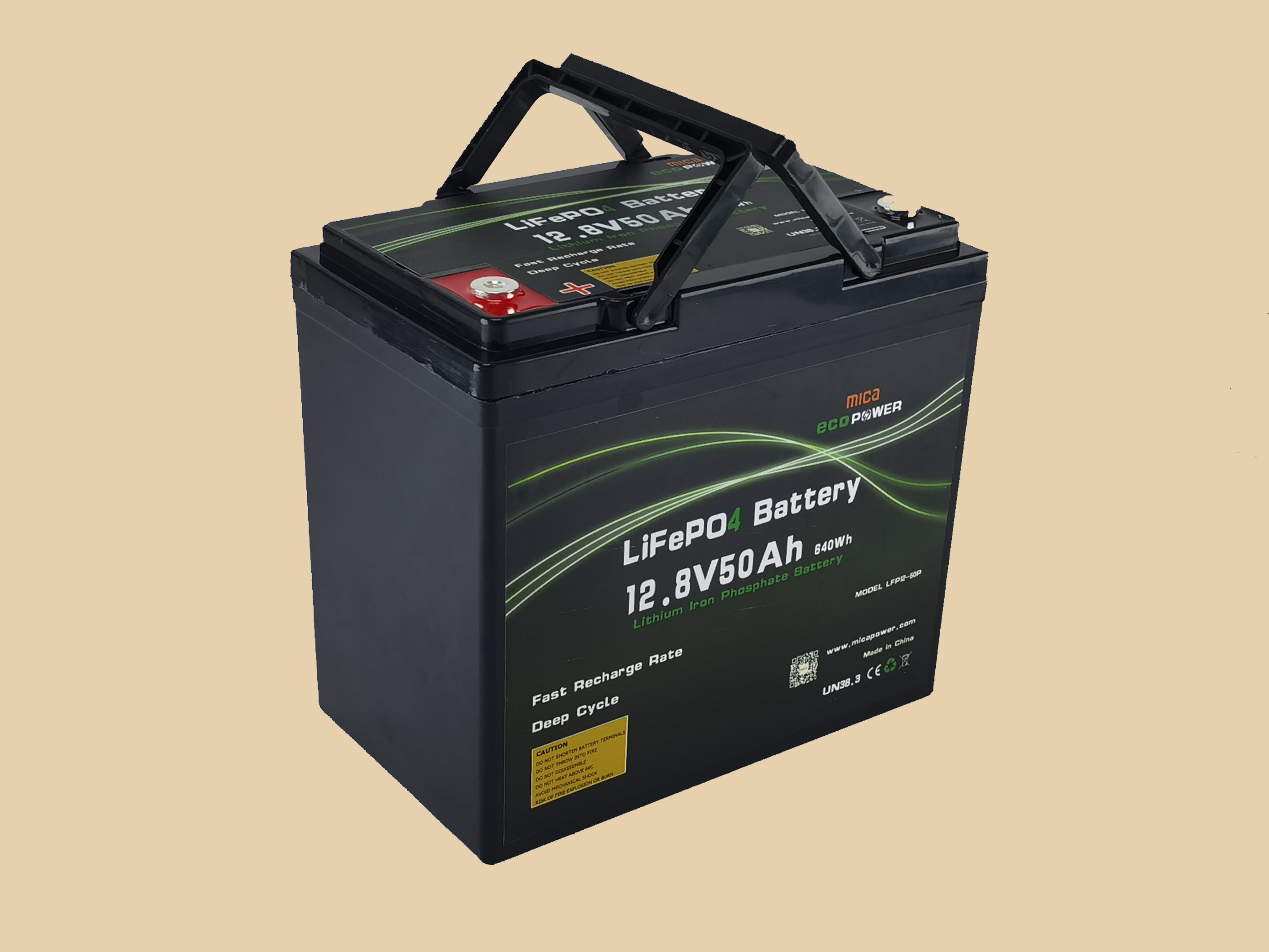 Rechargeable LiFePO4 Lithium Iron Phosphate Battery 12V 50ah Lithium Ion Battery Pack for Solar Power Supply
