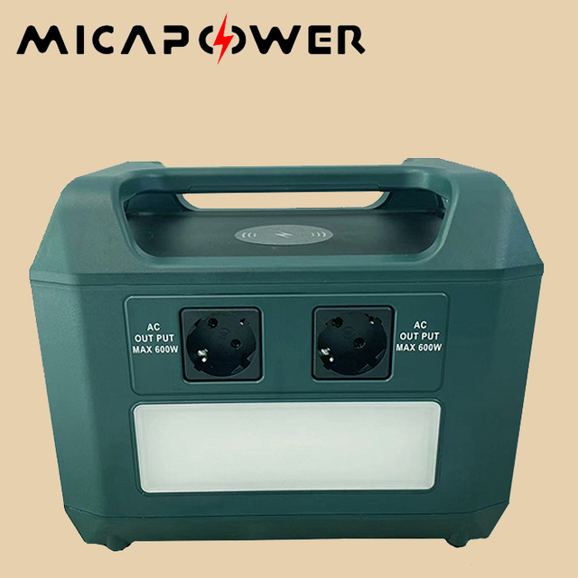 Mica Hot 600W/1000W Emergency Backup Lithium Power Station Solar Power Supply