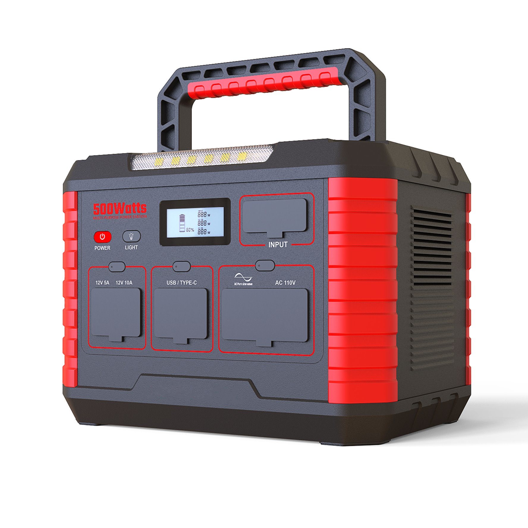 Factory Price 500W Portable Power Station Power Generator AC DC USB Type-C Quick Charging 135000mAh Lithium Ion Battery Generator for Camping